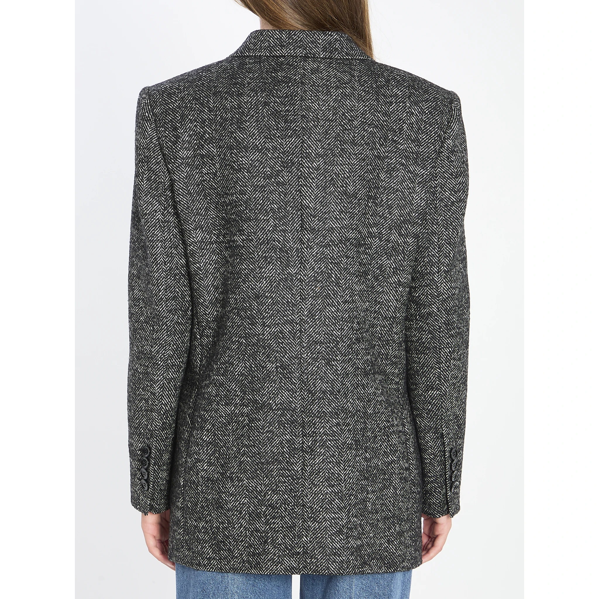 Double-breasted chevron jacket