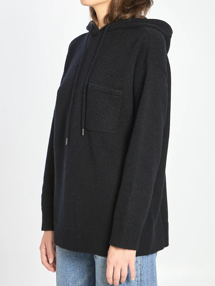 Sweatshirt in wool and cashmere alternative