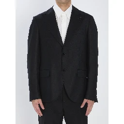 Jacket in pure virgin wool and cashmere