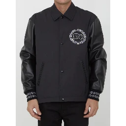 Nylon track bomber jacket