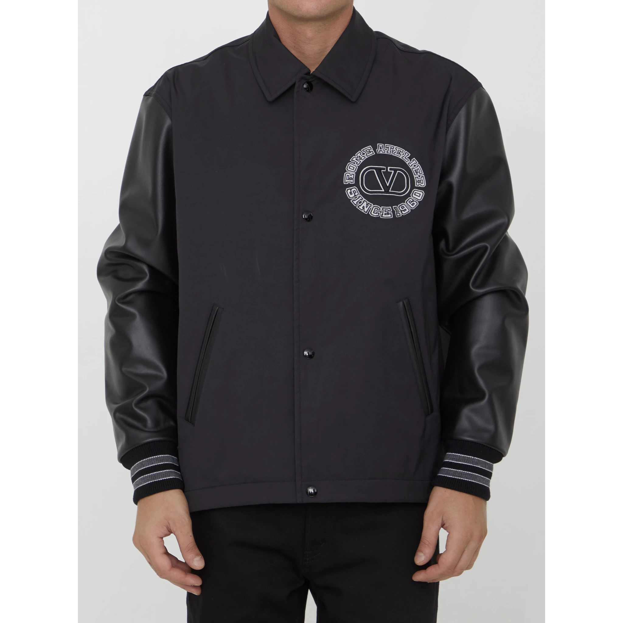 Nylon track bomber jacket