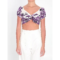 Top with Maiolica print