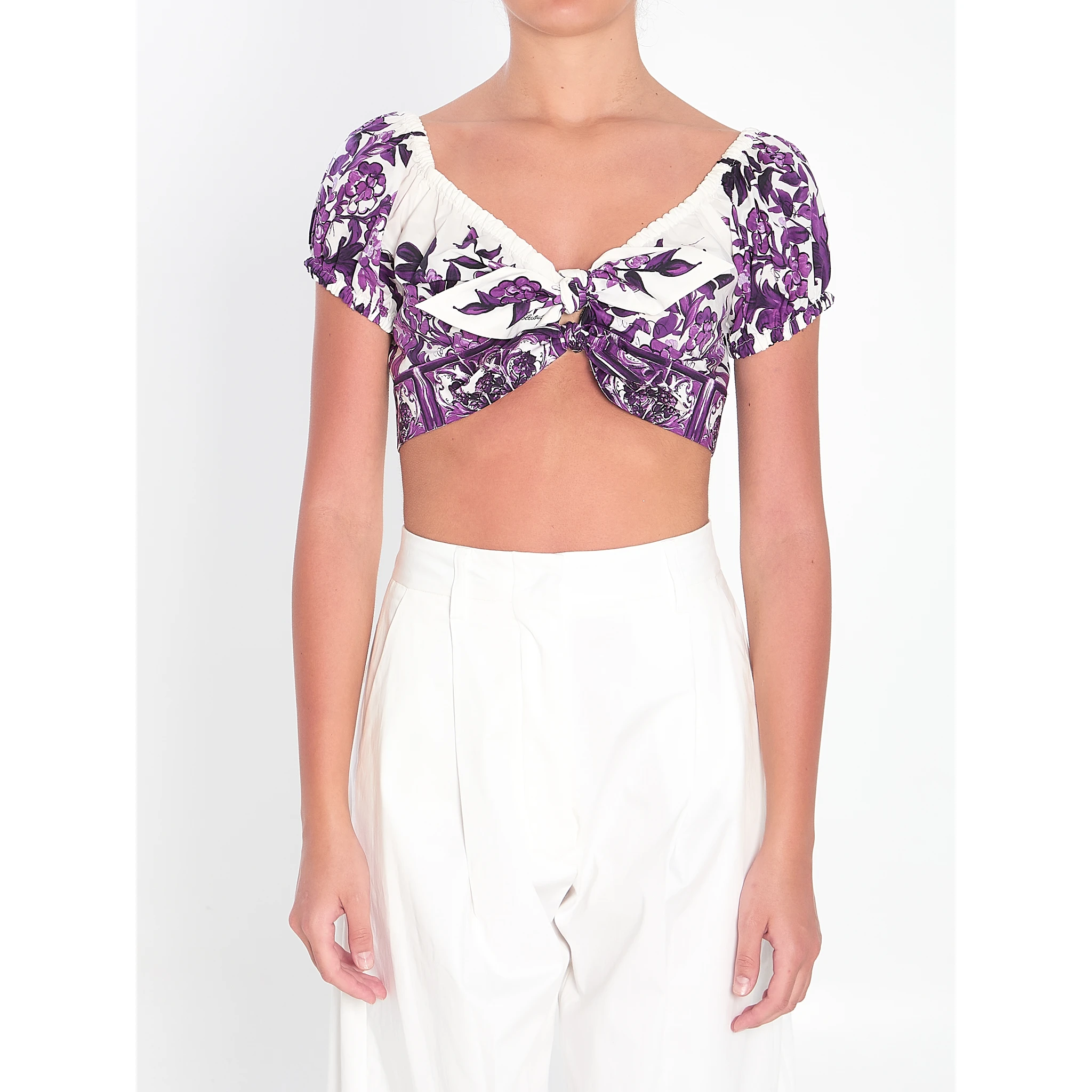 Top with Maiolica print