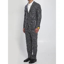 Single-breasted flannel suit