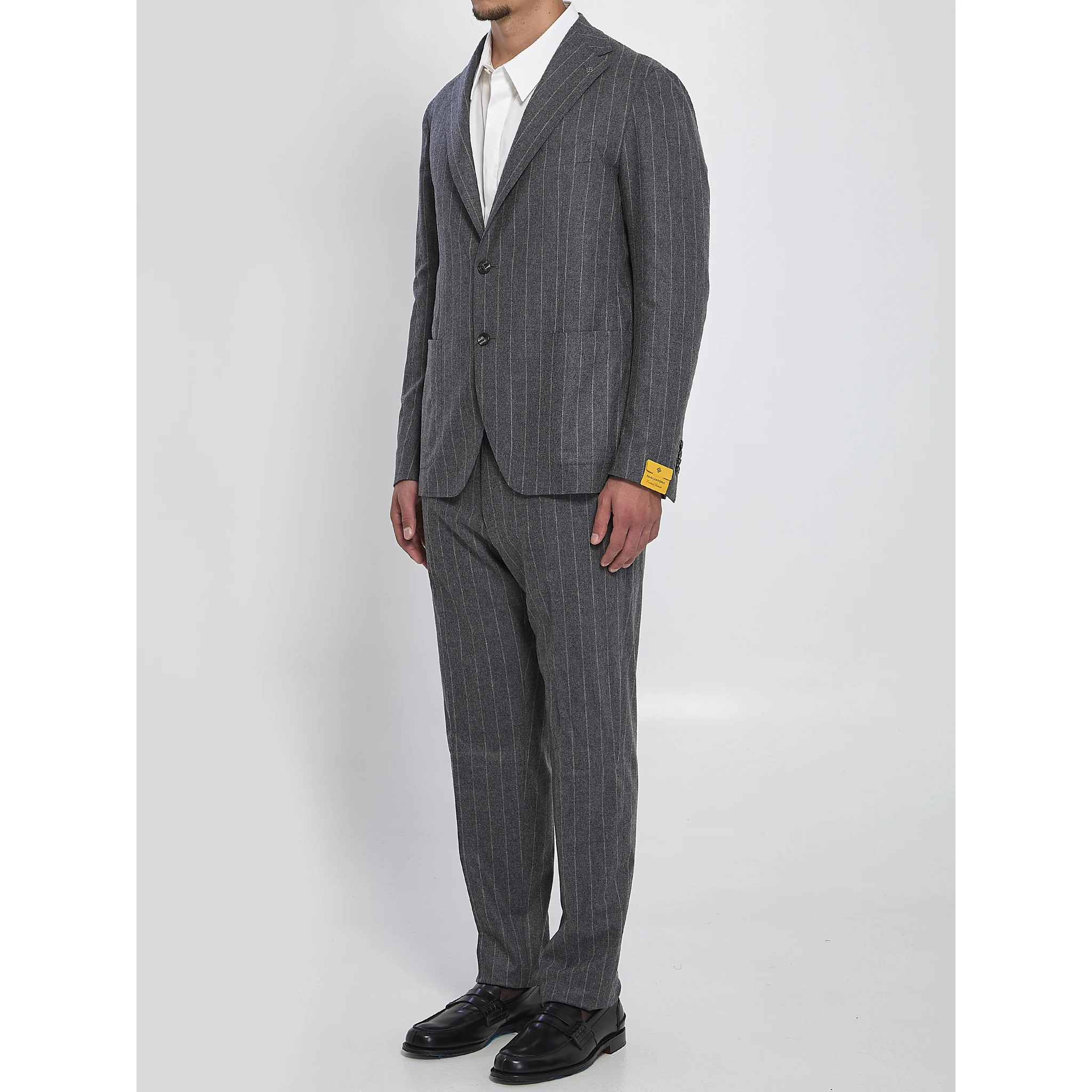 Single-breasted flannel suit