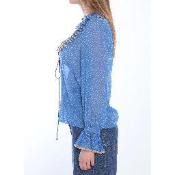 Blouse with polka dots