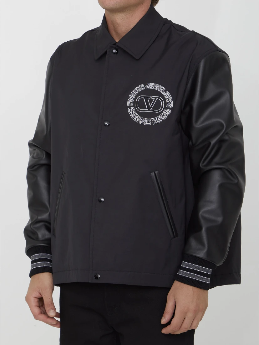 Nylon track bomber jacket