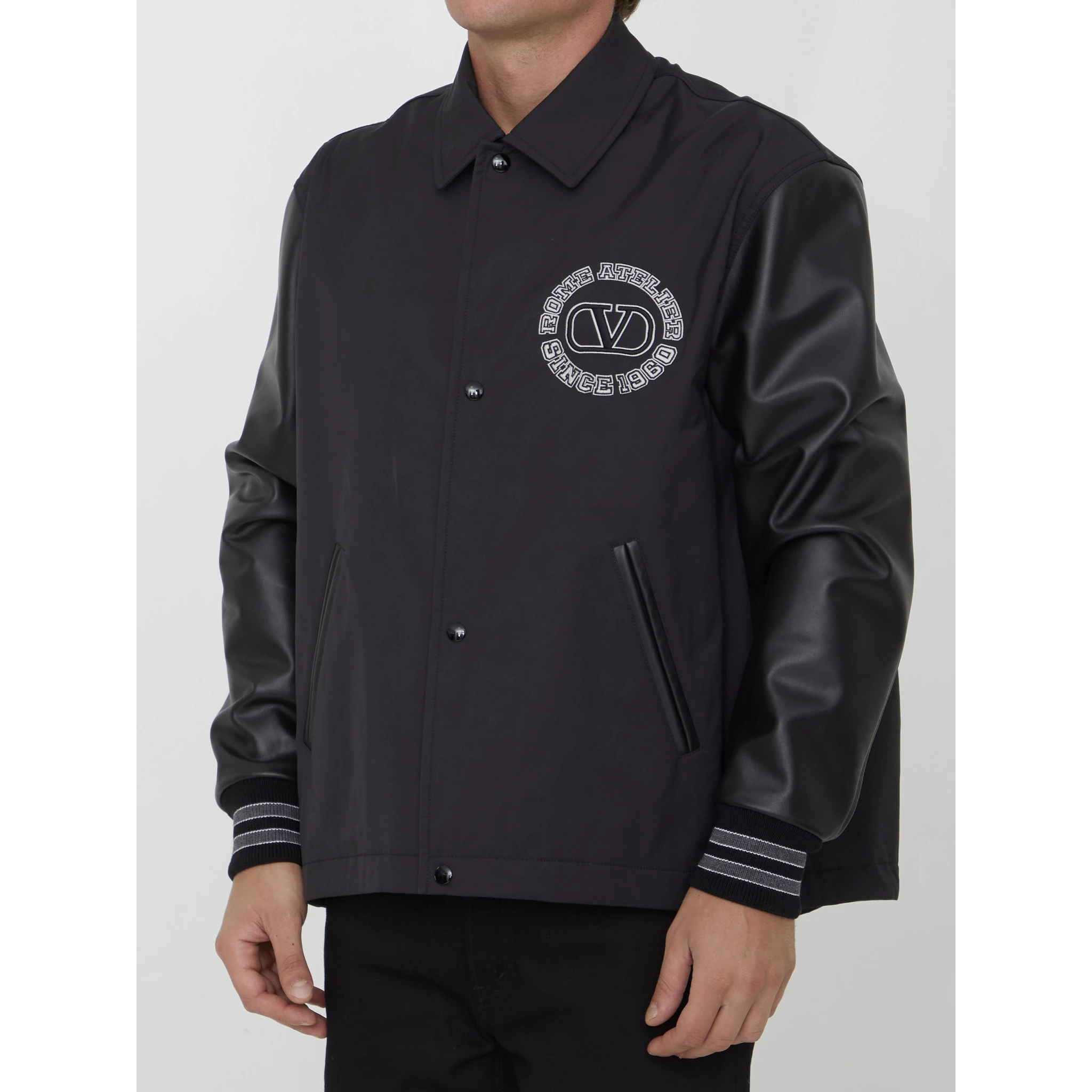 Nylon track bomber jacket