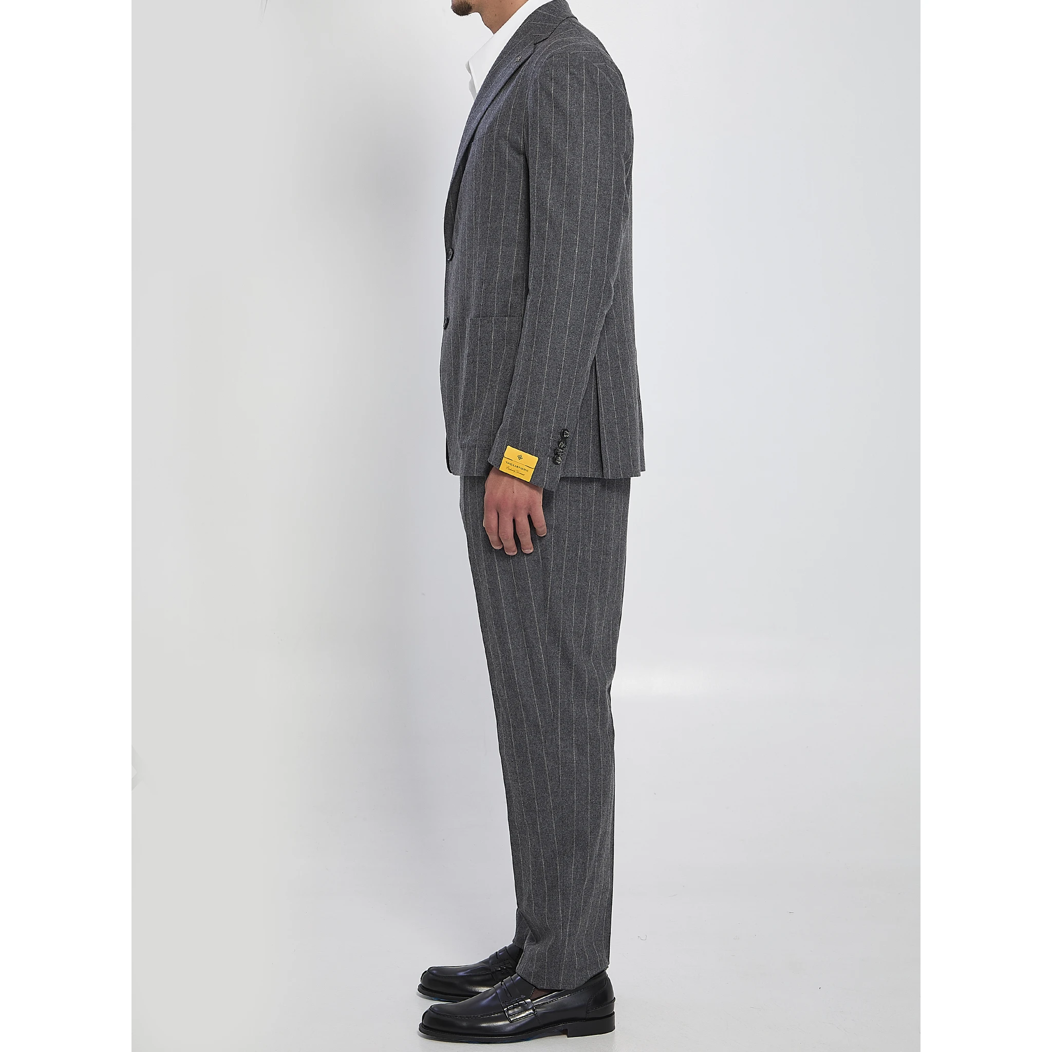 Single-breasted flannel suit