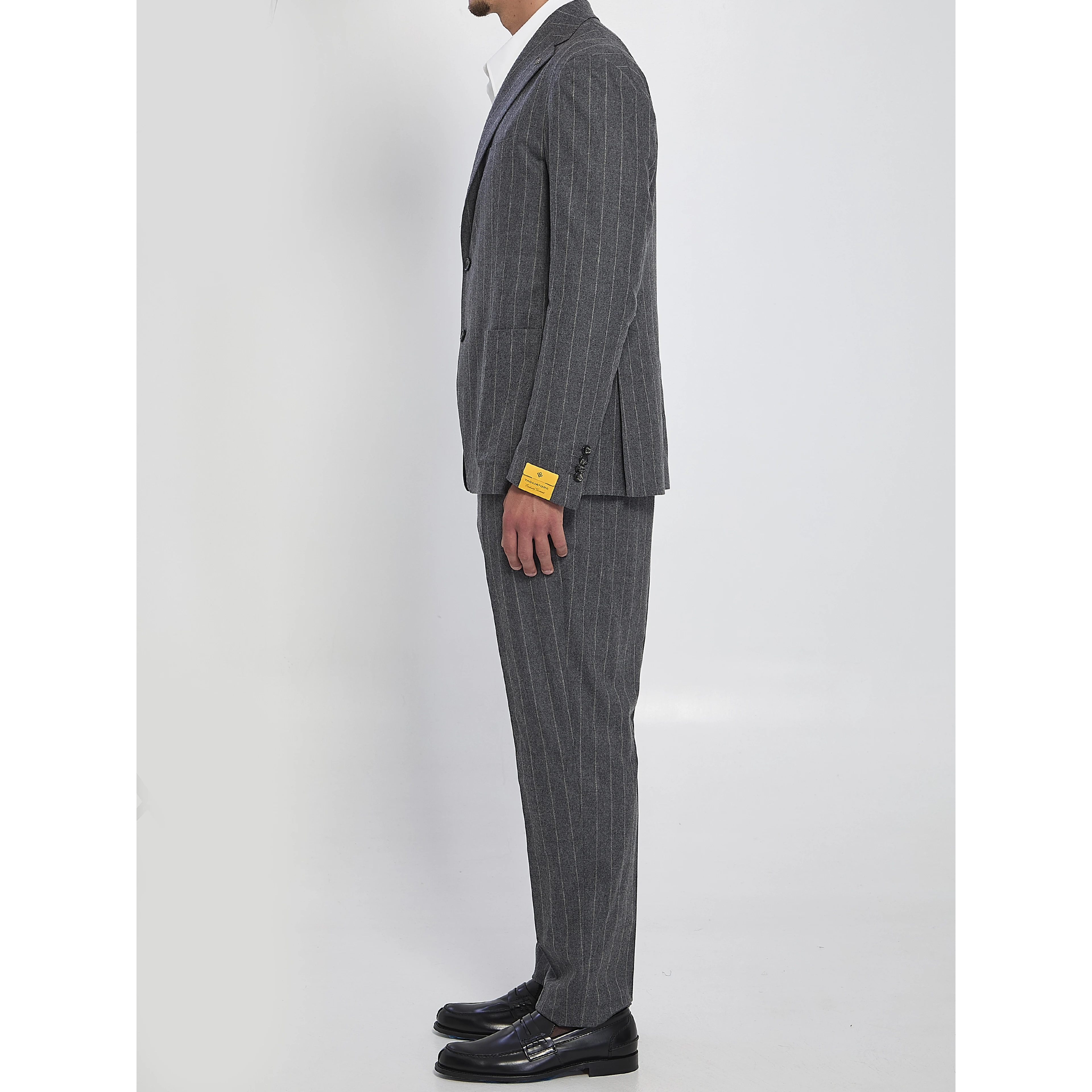 Single-breasted flannel suit