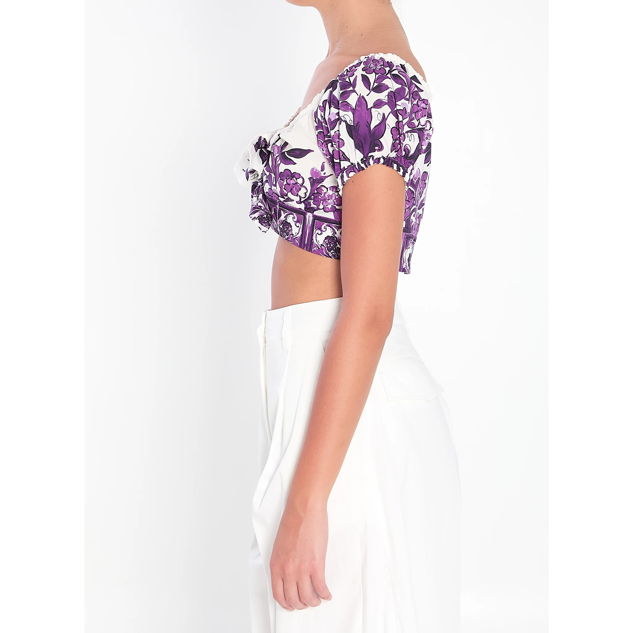 Top with Maiolica print