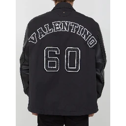 Nylon track bomber jacket