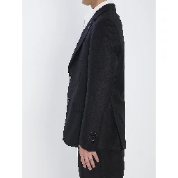 Jacket in pure virgin wool and cashmere
