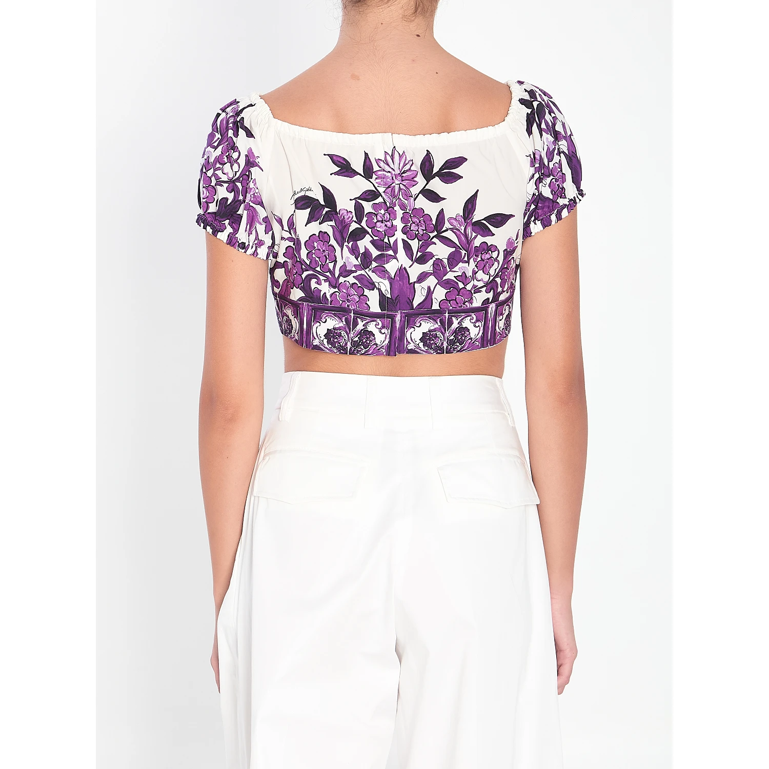 Top with Maiolica print