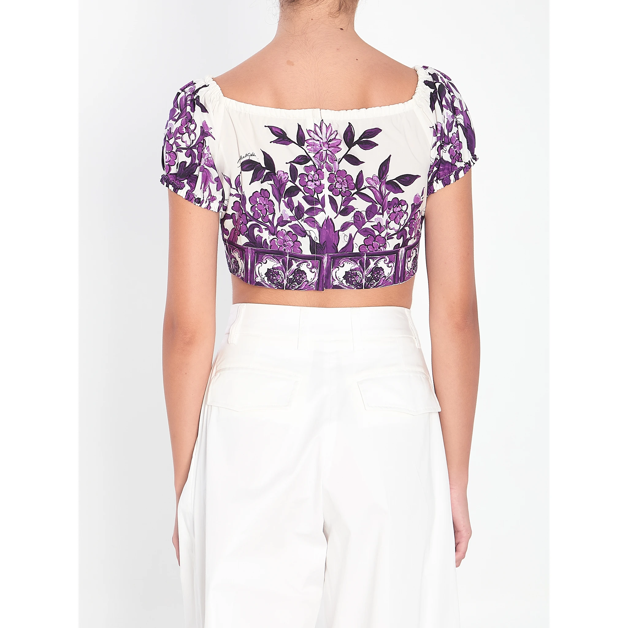 Top with Maiolica print