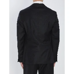 Jacket in pure virgin wool and cashmere