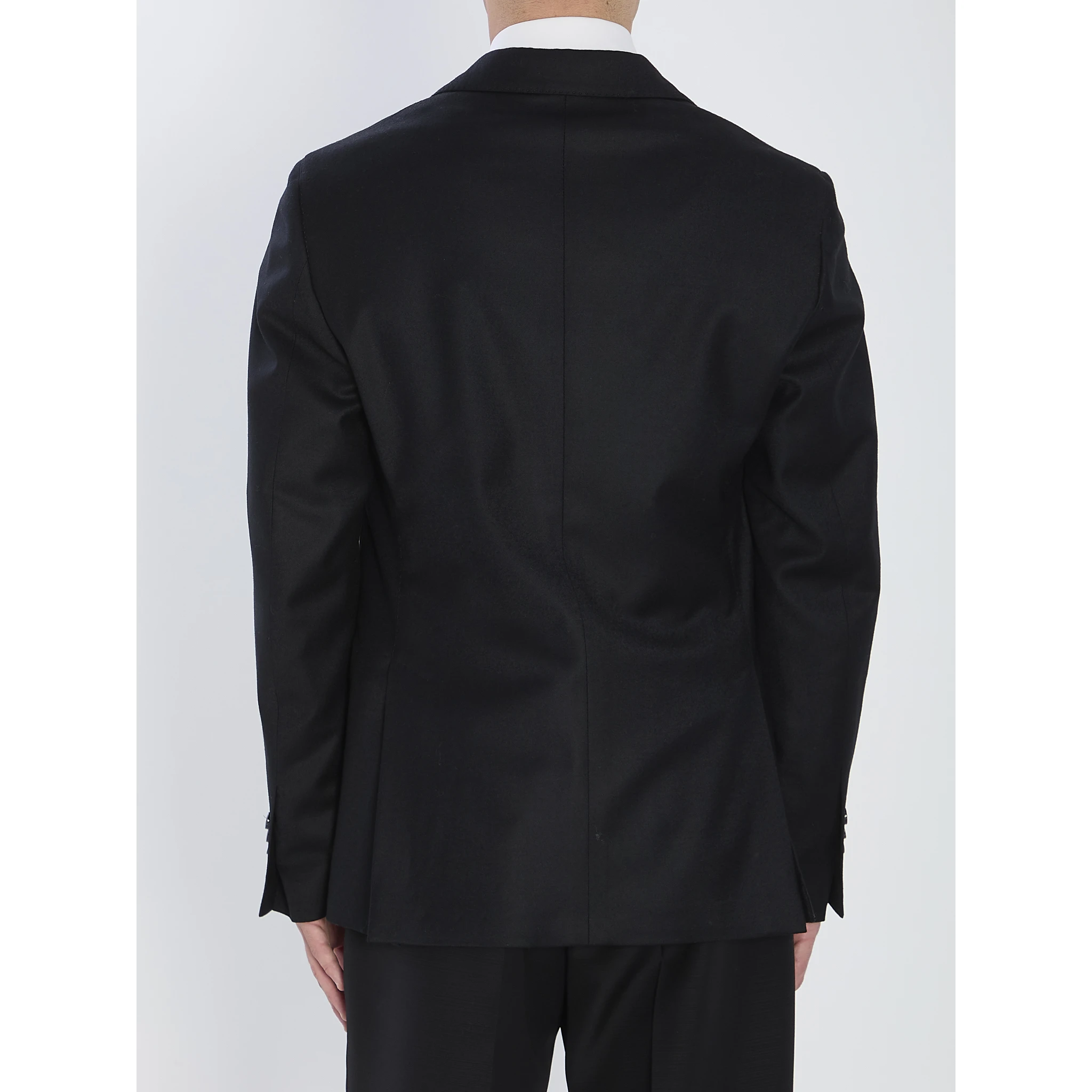 Jacket in pure virgin wool and cashmere