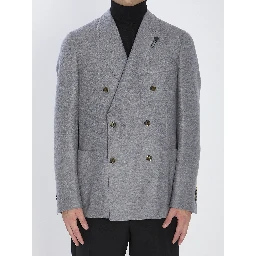 Double-breasted jacket in pure virgin wool