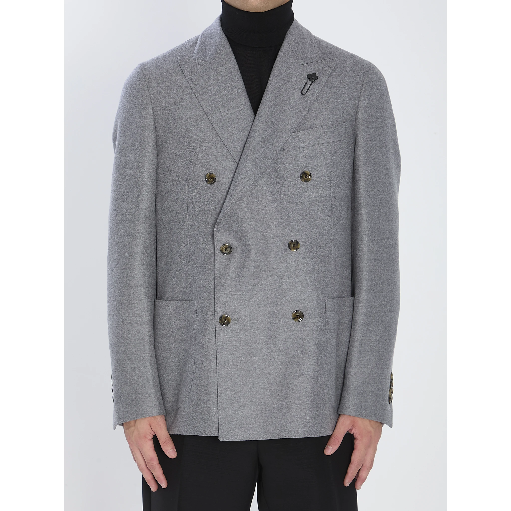 Double-breasted jacket in pure virgin wool
