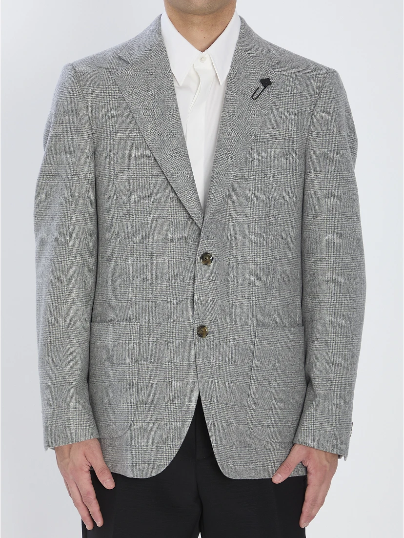 Jacket in virgin wool and cashmere