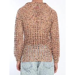 Perforated knit shirt