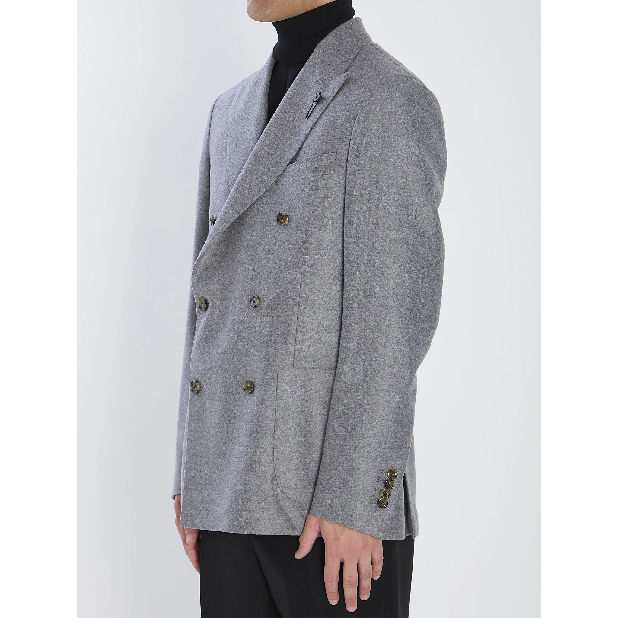 Double-breasted jacket in pure virgin wool
