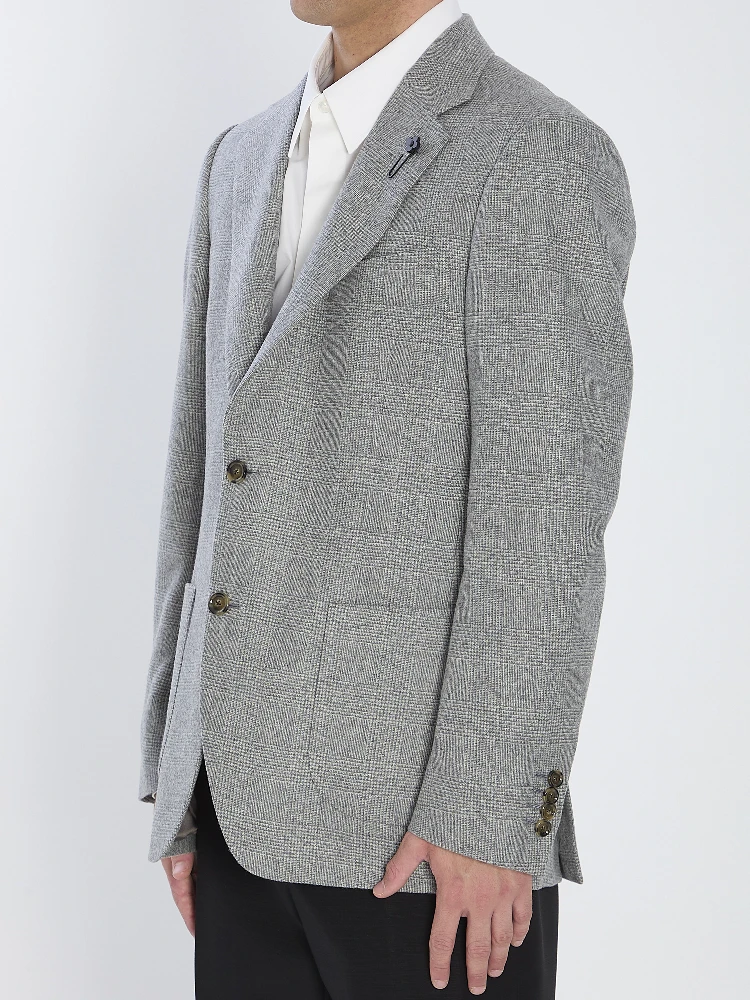 Jacket in virgin wool and cashmere alternative