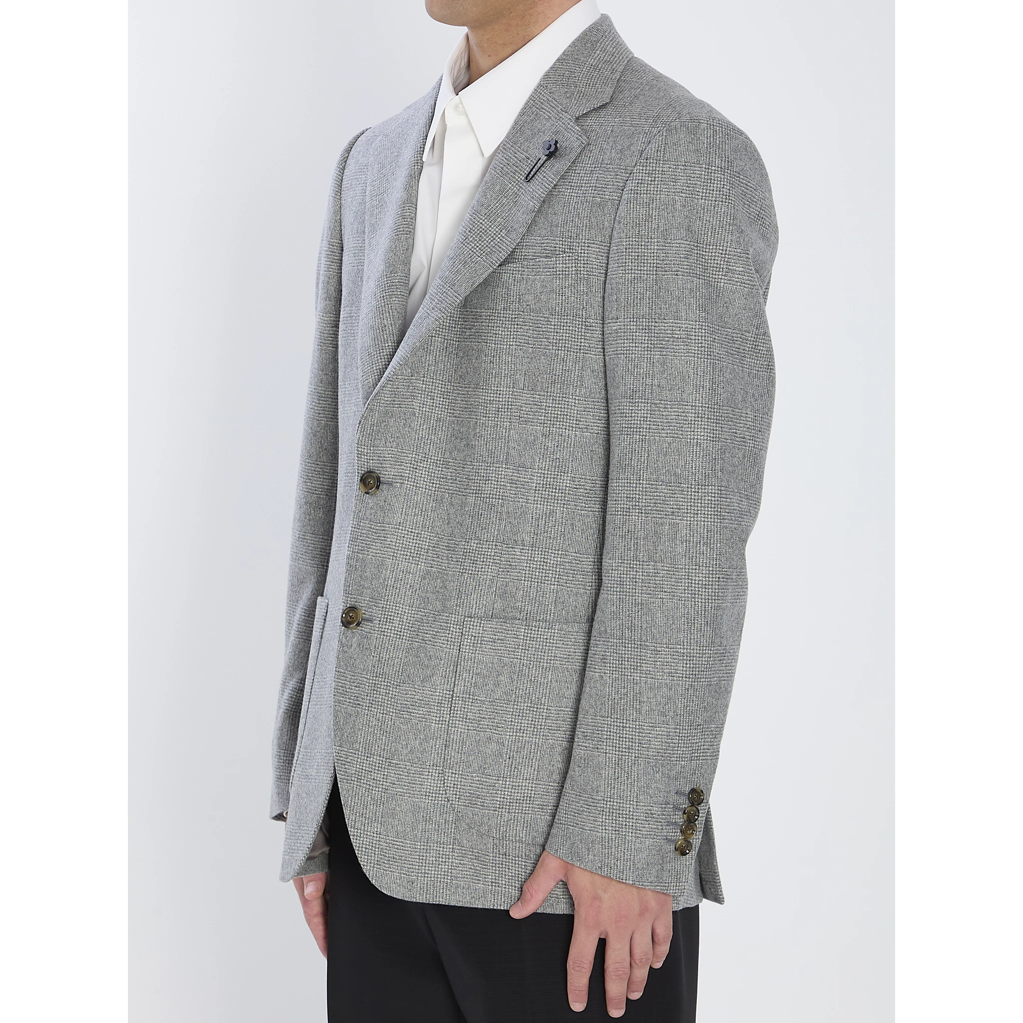 Jacket in virgin wool and cashmere