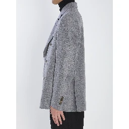 Double-breasted jacket in pure virgin wool
