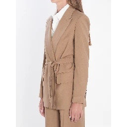 Blazer in wool canvas