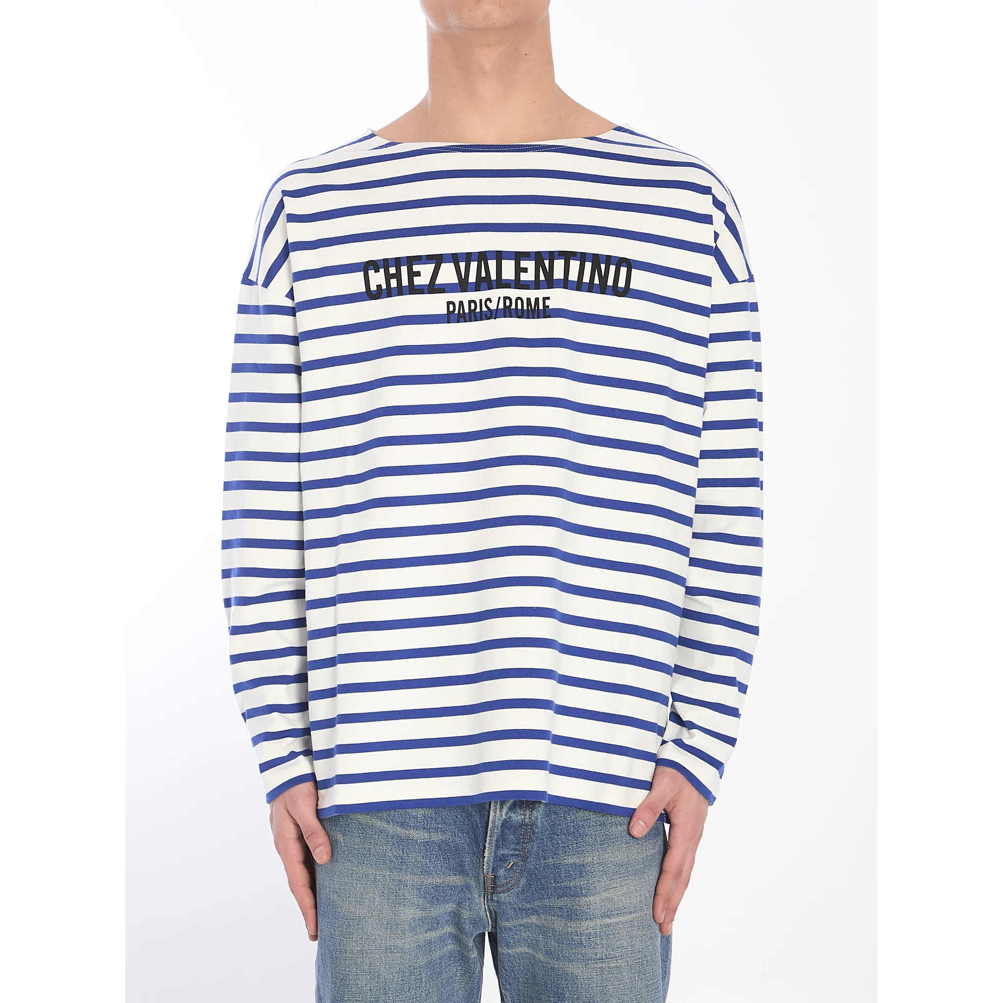 Striped Chez Valentino t-shirt