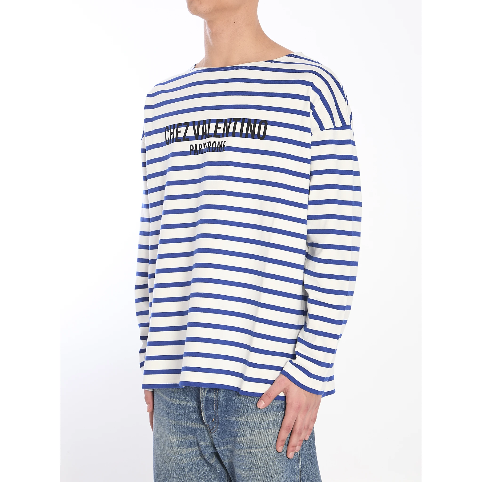 Striped Chez Valentino t-shirt