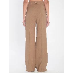 بنطلون بقصة مستقيمة من الصوف الخفيف