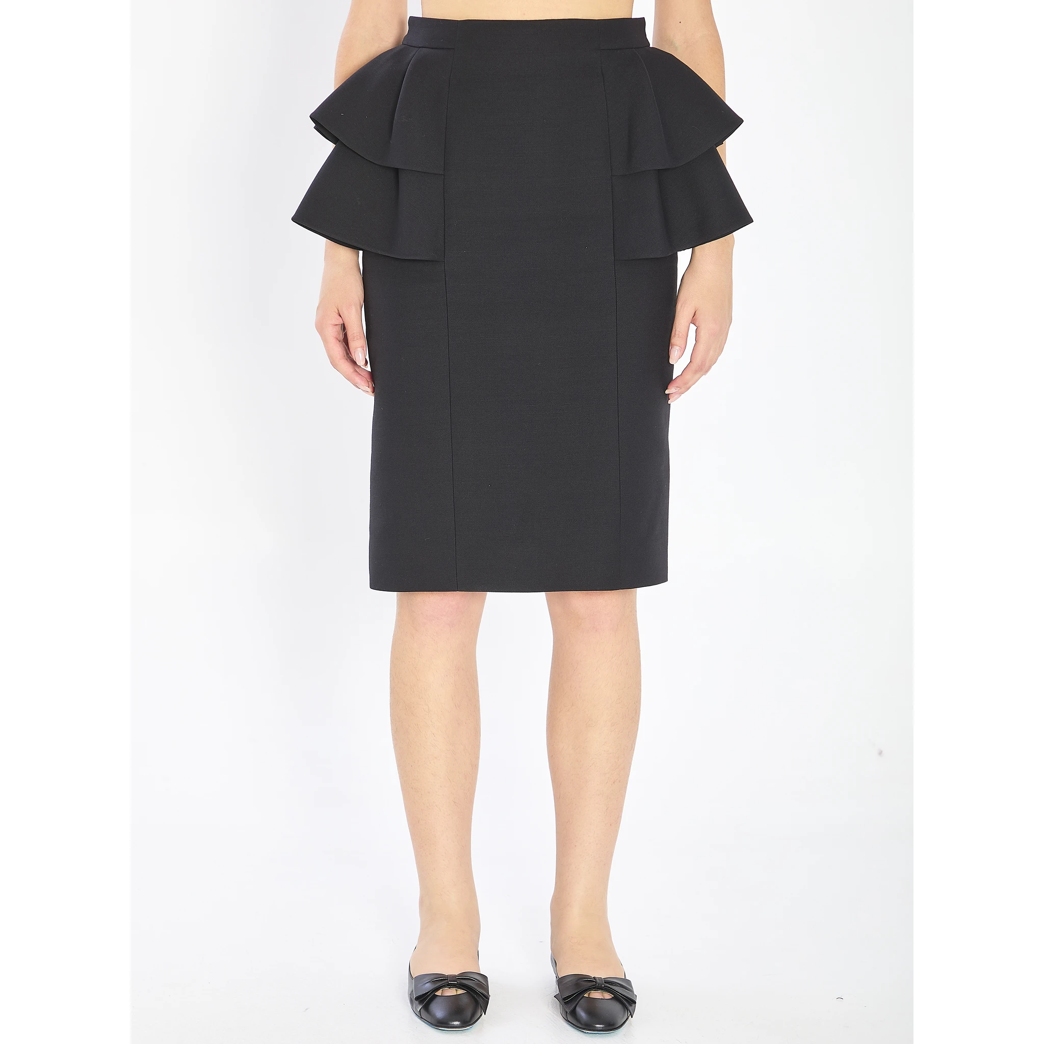 Midi skirt in couture crepe