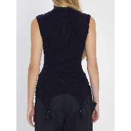 Top with lingerie garter