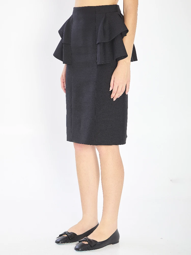 Midi skirt in couture crepe alternative