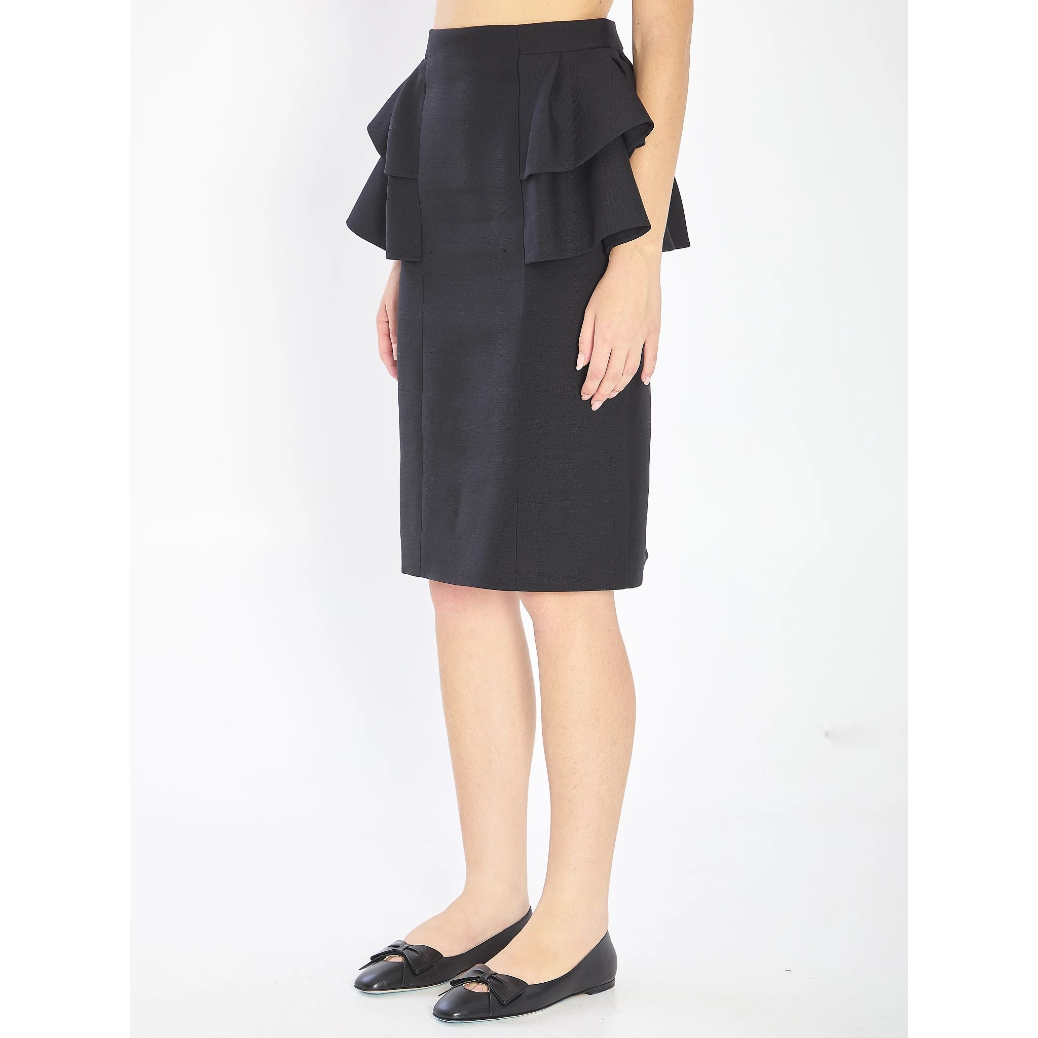 Midi skirt in couture crepe