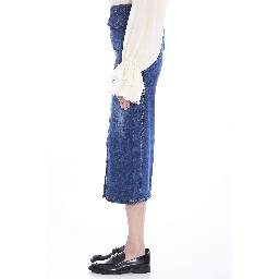 Denim midi skirt
