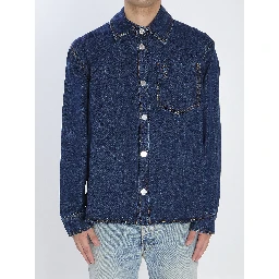Blue cotton overshirt