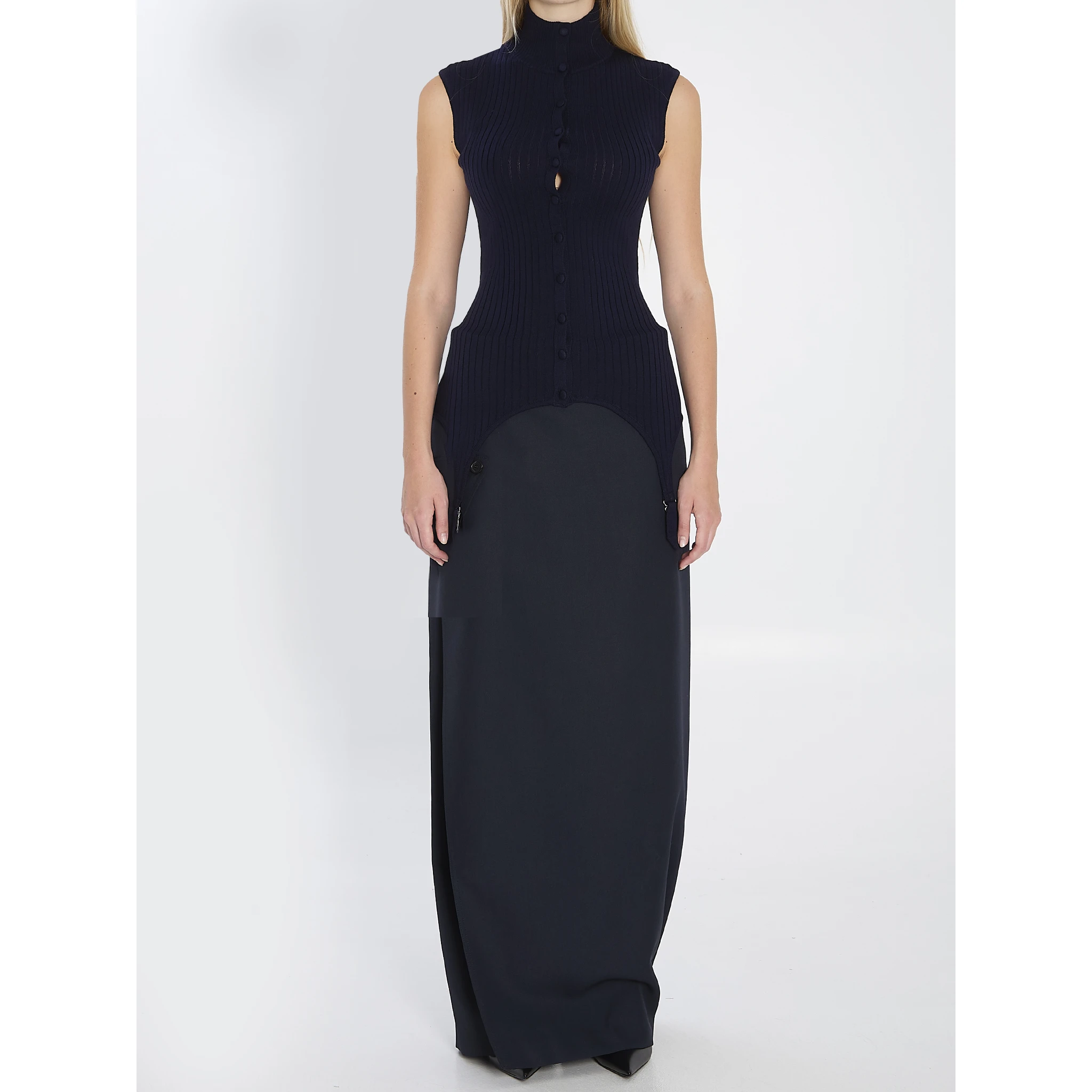 Top with lingerie garter