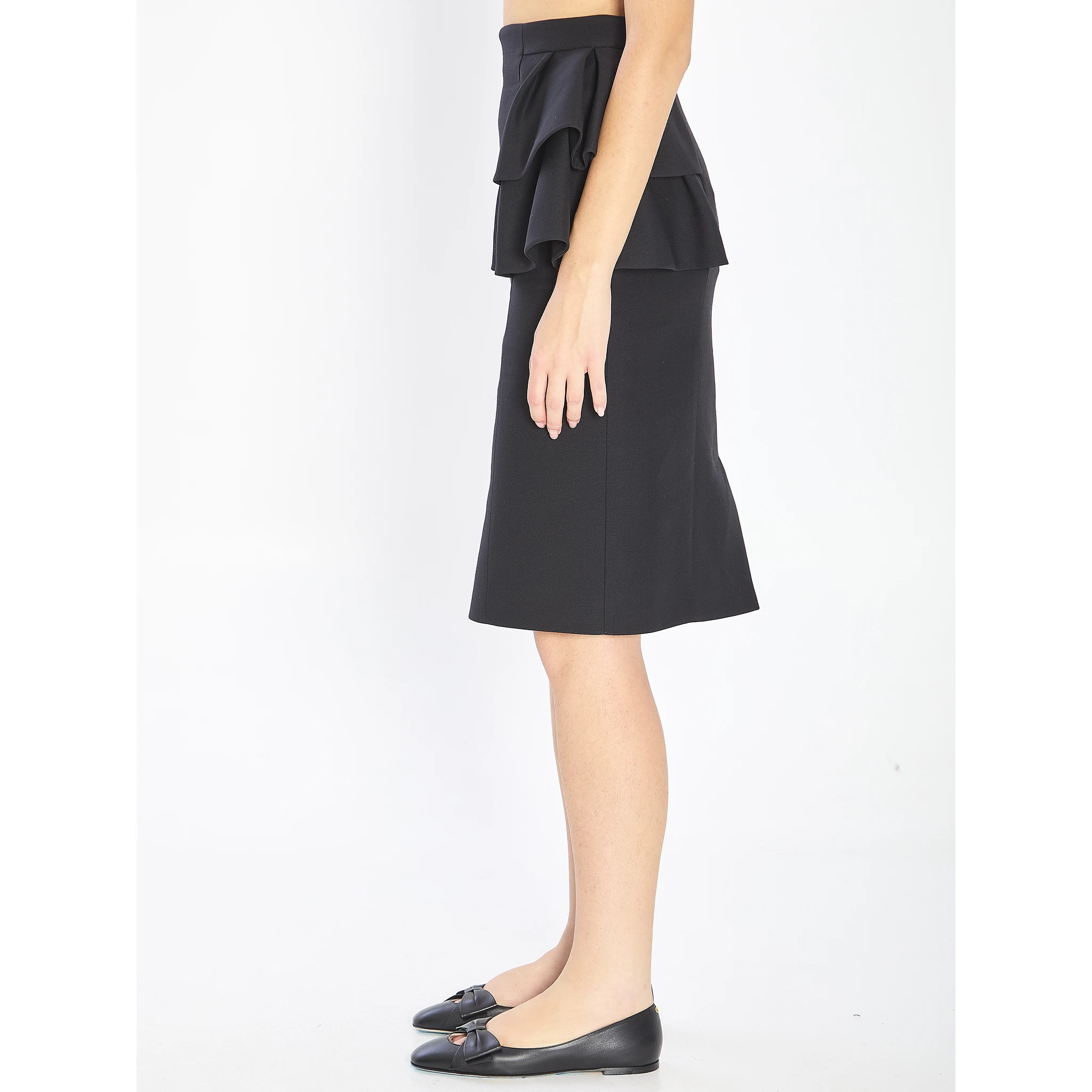 Midi skirt in couture crepe