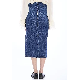 Denim midi skirt