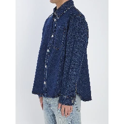 Blue cotton overshirt