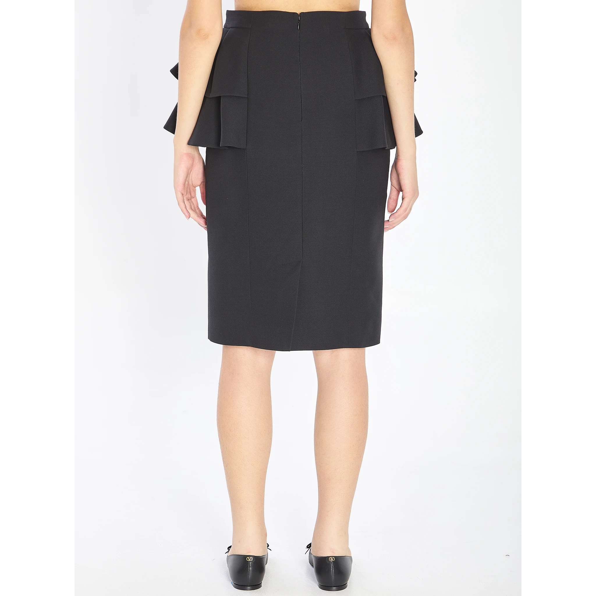 Midi skirt in couture crepe