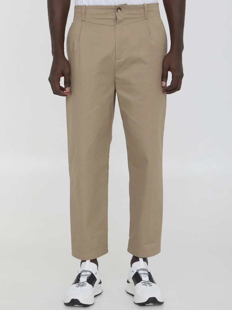 Pants in cotton gabardine