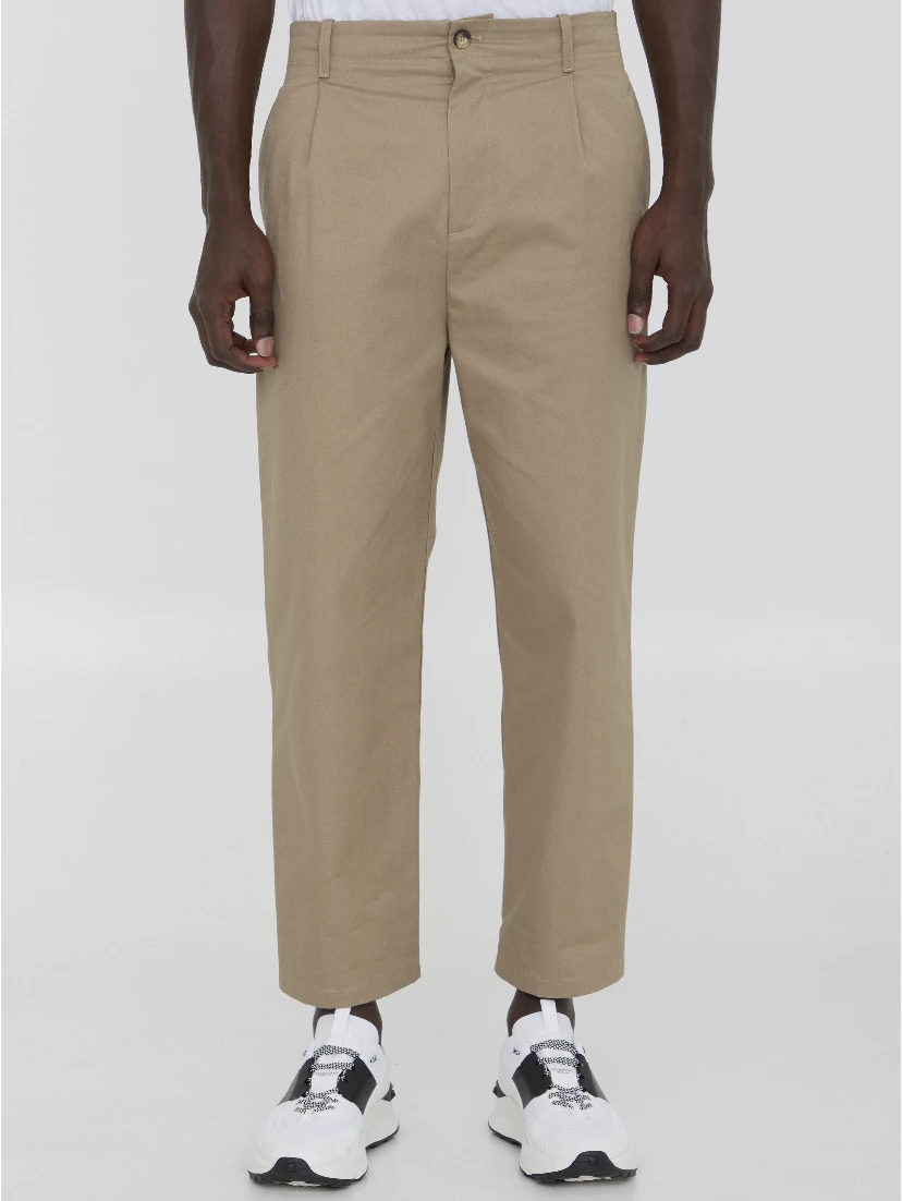 Pants in cotton gabardine