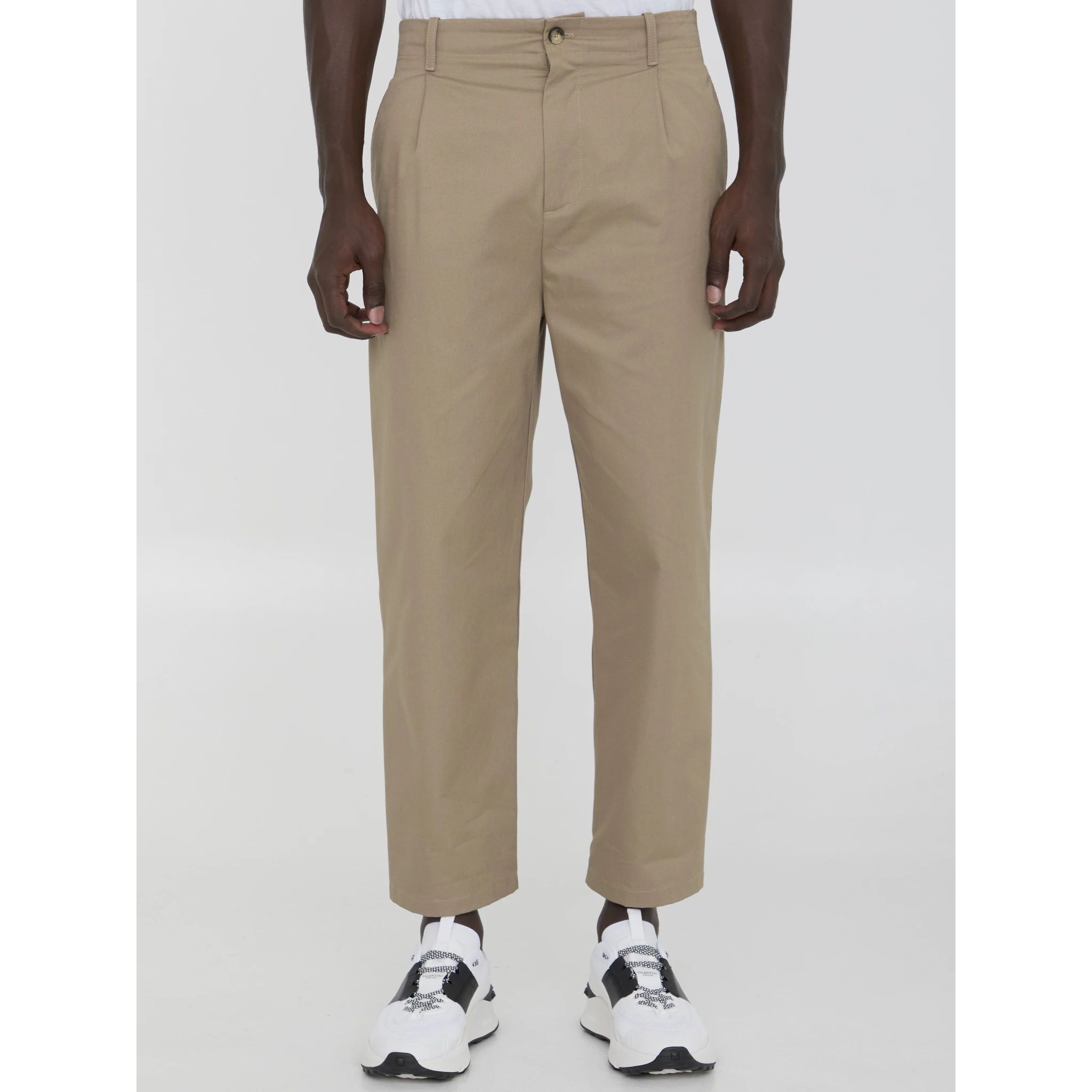 Pants in cotton gabardine