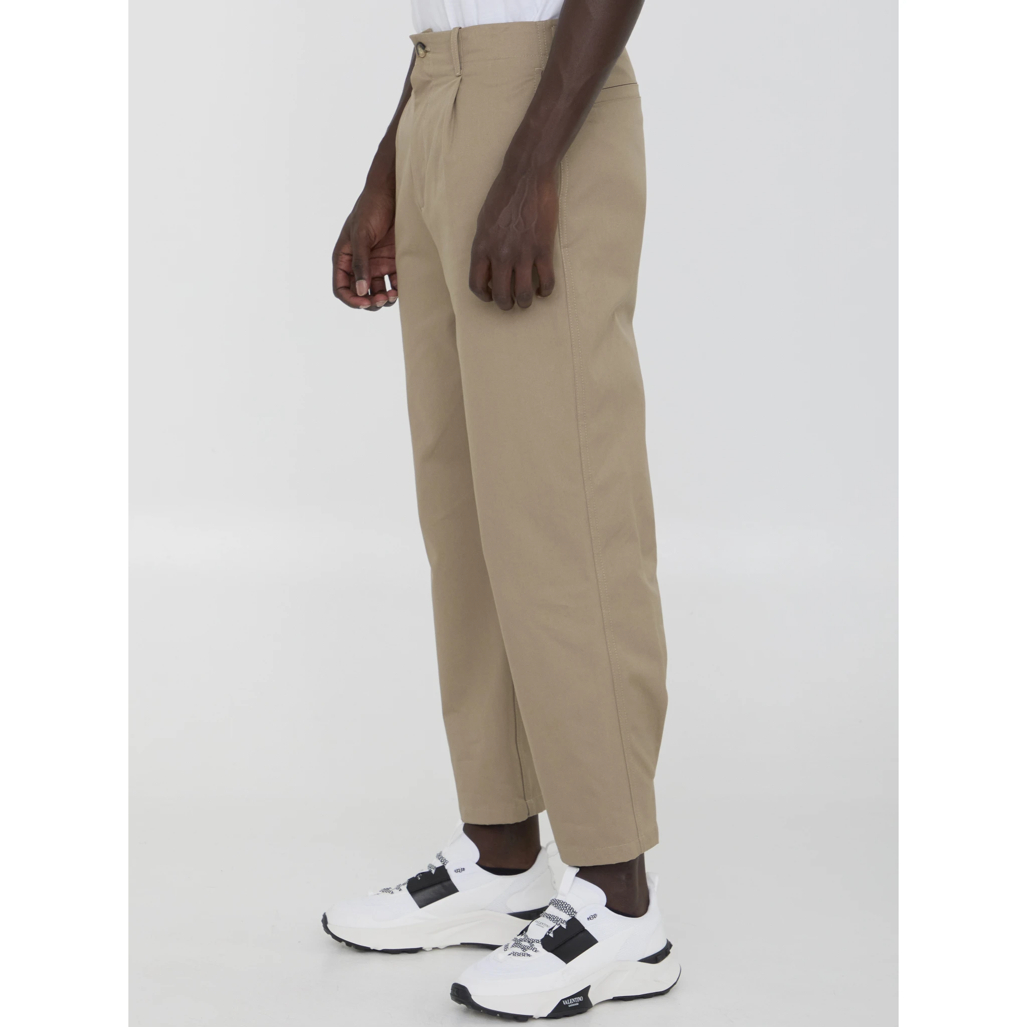 Pants in cotton gabardine