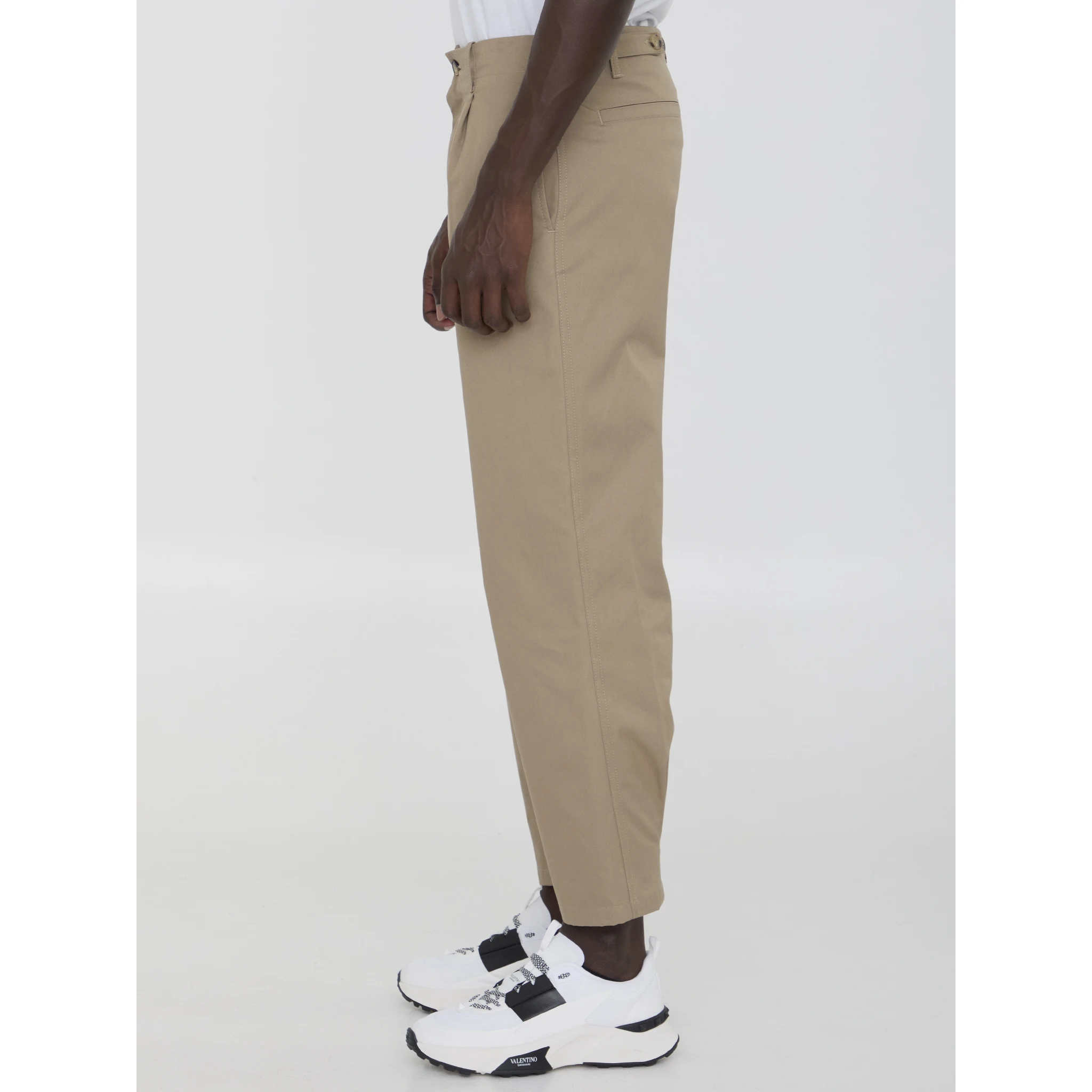 Pants in cotton gabardine