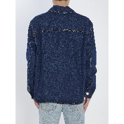 Blue cotton overshirt